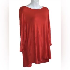 Westbound Petites top, Women's PXL, red, long sleeve tee, draped back. EUC